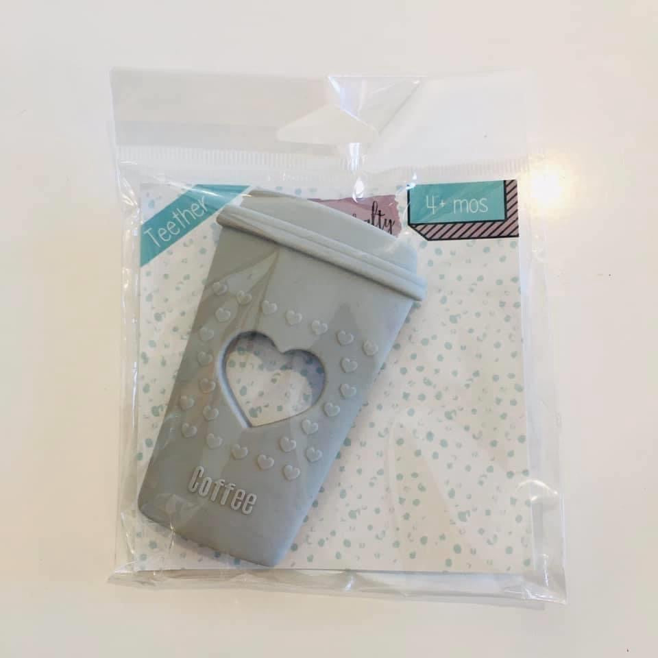 Gray Coffee Teether