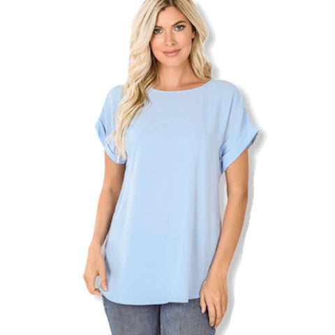 Powder Blue Loose Fit Shirt
