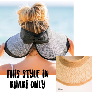 Comfortable Straw Khaki Two Toned Hat