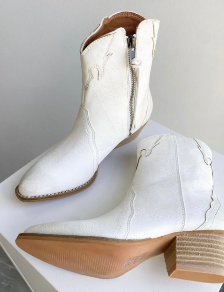 White Mini Cowgirl Booties