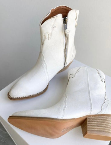 White Mini Cowgirl Booties