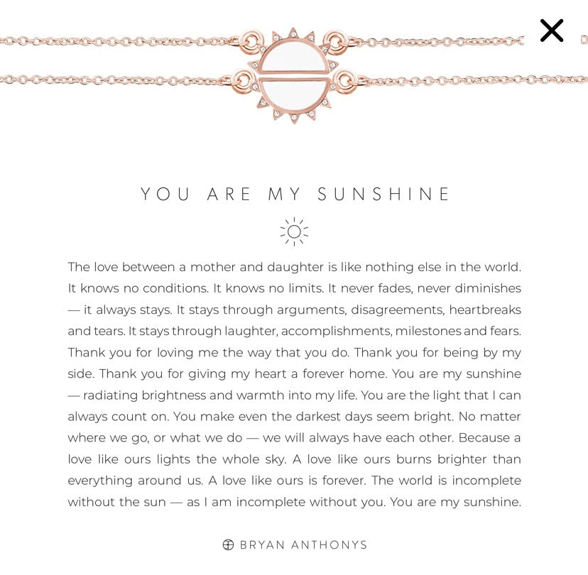 You Are My Sunshine Necklace Set by Bryan Anthonys