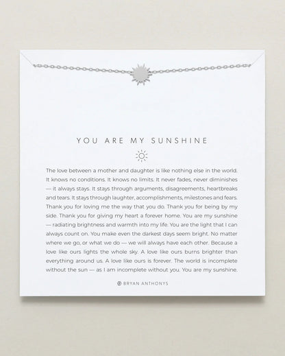 You Are My Sunshine Icon Necklace by Bryan Anthonys