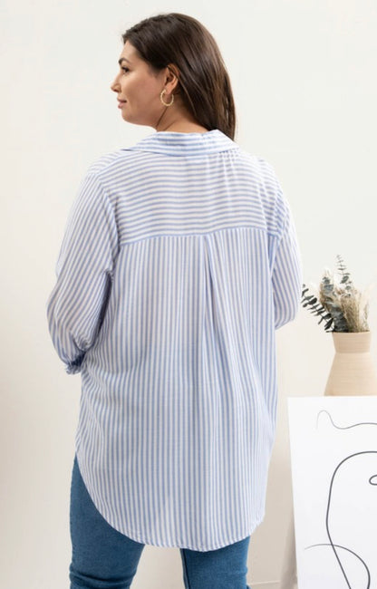 Striped Lightweight Woven Top