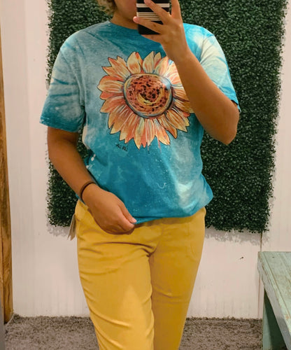 Bleached Jade Sunflower Tee