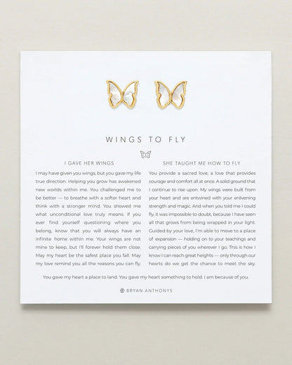 Wings To Fly Stud Earrings by Bryan Anthonys
