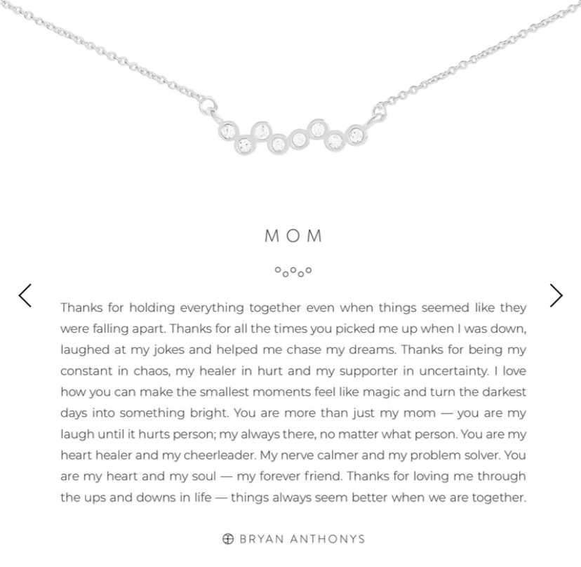 Mom Necklace by Bryan Anthonys