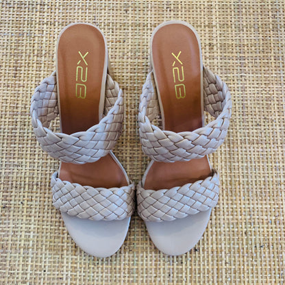 Nude Braided Heels
