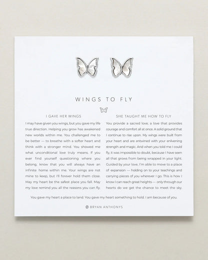 Wings To Fly Stud Earrings by Bryan Anthonys
