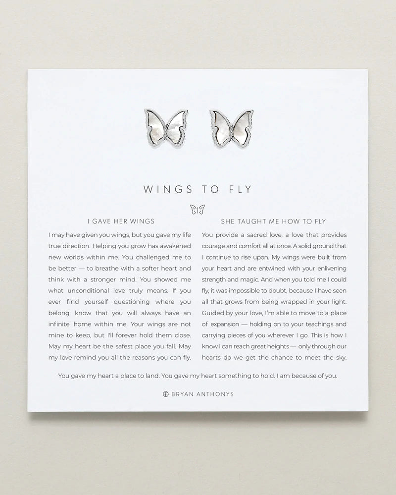 Wings To Fly Stud Earrings by Bryan Anthonys