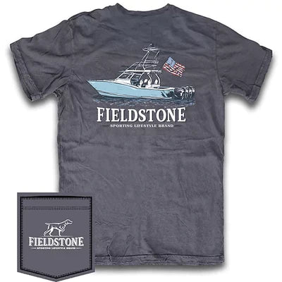 Center Console Anchor Slate Fieldstone Outdoors Tee T-shirt Unisex
