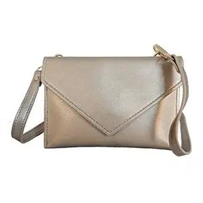 Gold Crossbody Purse in Vegan Leather