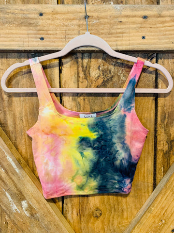 Multi Color Tie Dye Crop Top