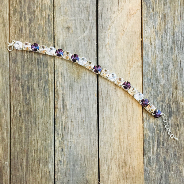 Swarosvki Crystal Purple Champagne Bracelet - BB