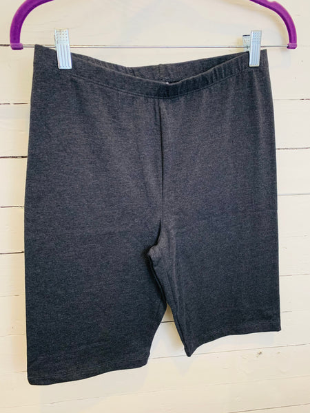 Cotton Charcoal Biker Shorts- Plus