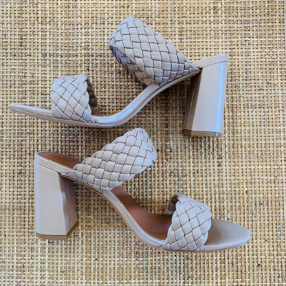Nude Braided Heels
