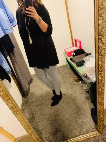 Gray Nylon Spandex Seamless Moto Leggings