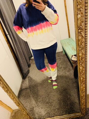 Tie Dye Waist Elastic Band Joggers