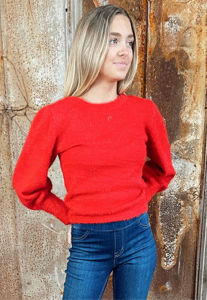 Red Soft Knit Sweater