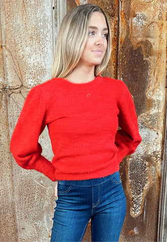 Red Soft Knit Sweater