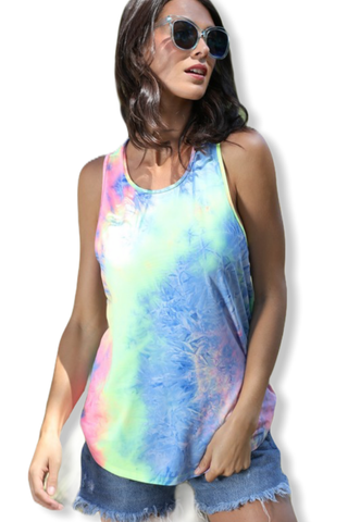 Tie Dye Cross Back Tank