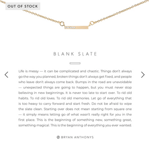 Blank Slate Necklace by Bryan Anthonys