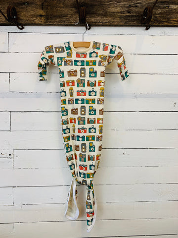 Golden Slumber Knotted Baby Gown- Camera- Kids