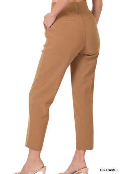 Dark Camel Pull On Dress Pants