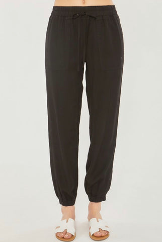 Black Tencel Jogger Pants