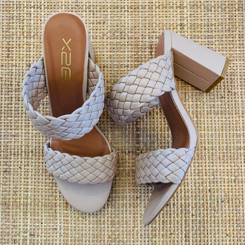 Nude Braided Heels